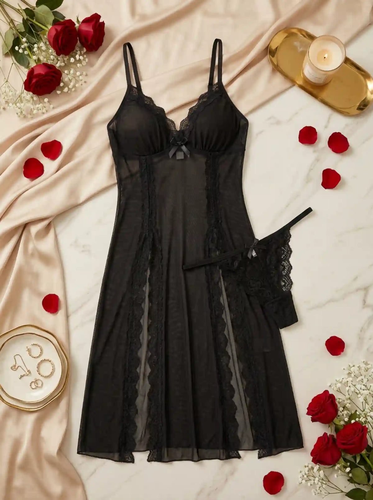 LEOPARD SHEER MAXI SLIP DRESS