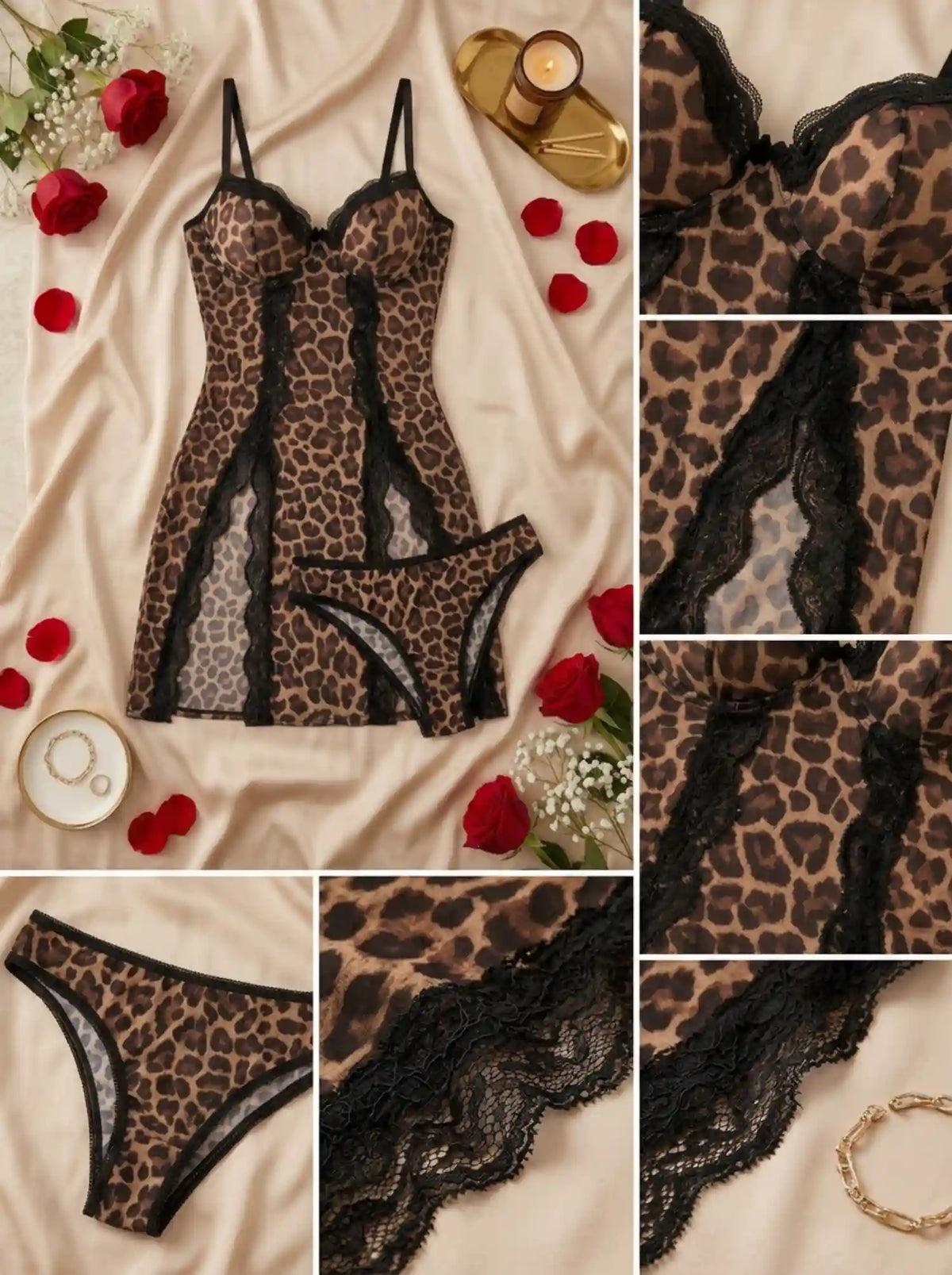 LEOPARD SHEER MAXI SLIP DRESS