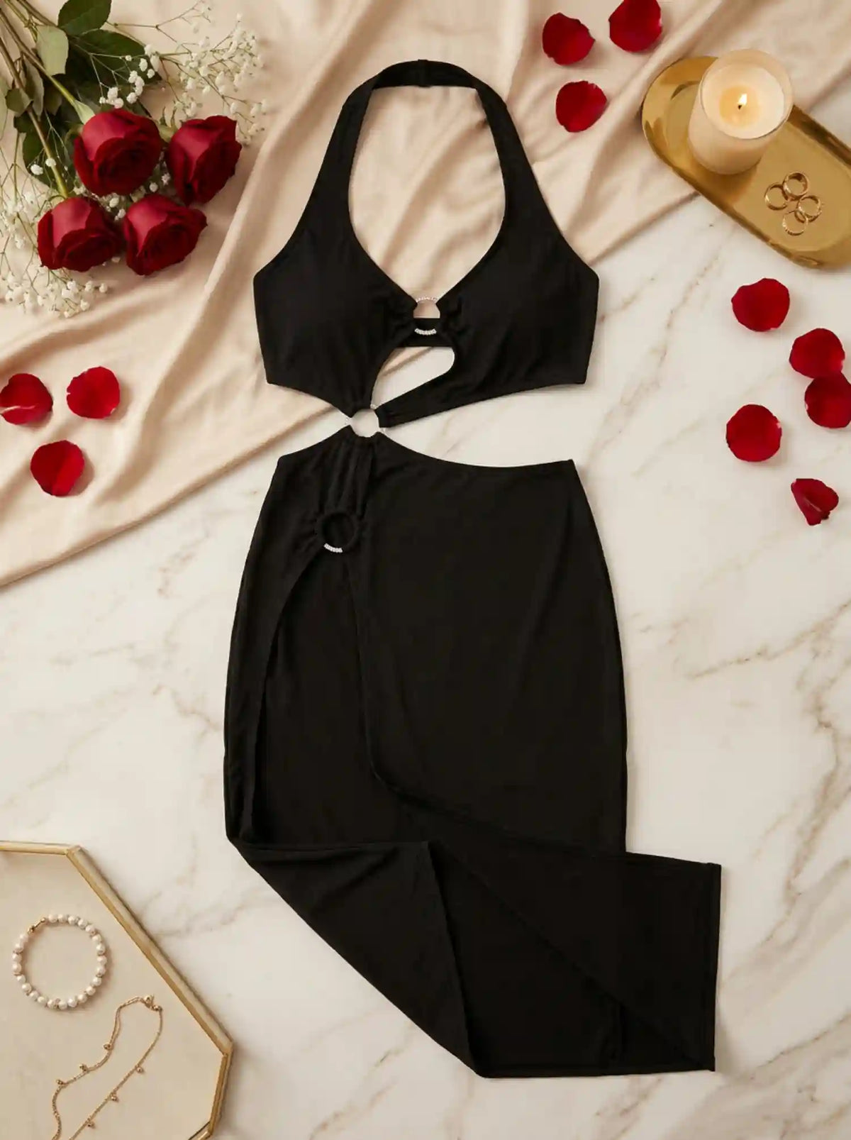 SIREN HALTER BIKINI | BLACK